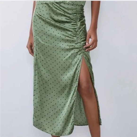 Zara Polka Dot Midi Skirt - Picture 1 of 6